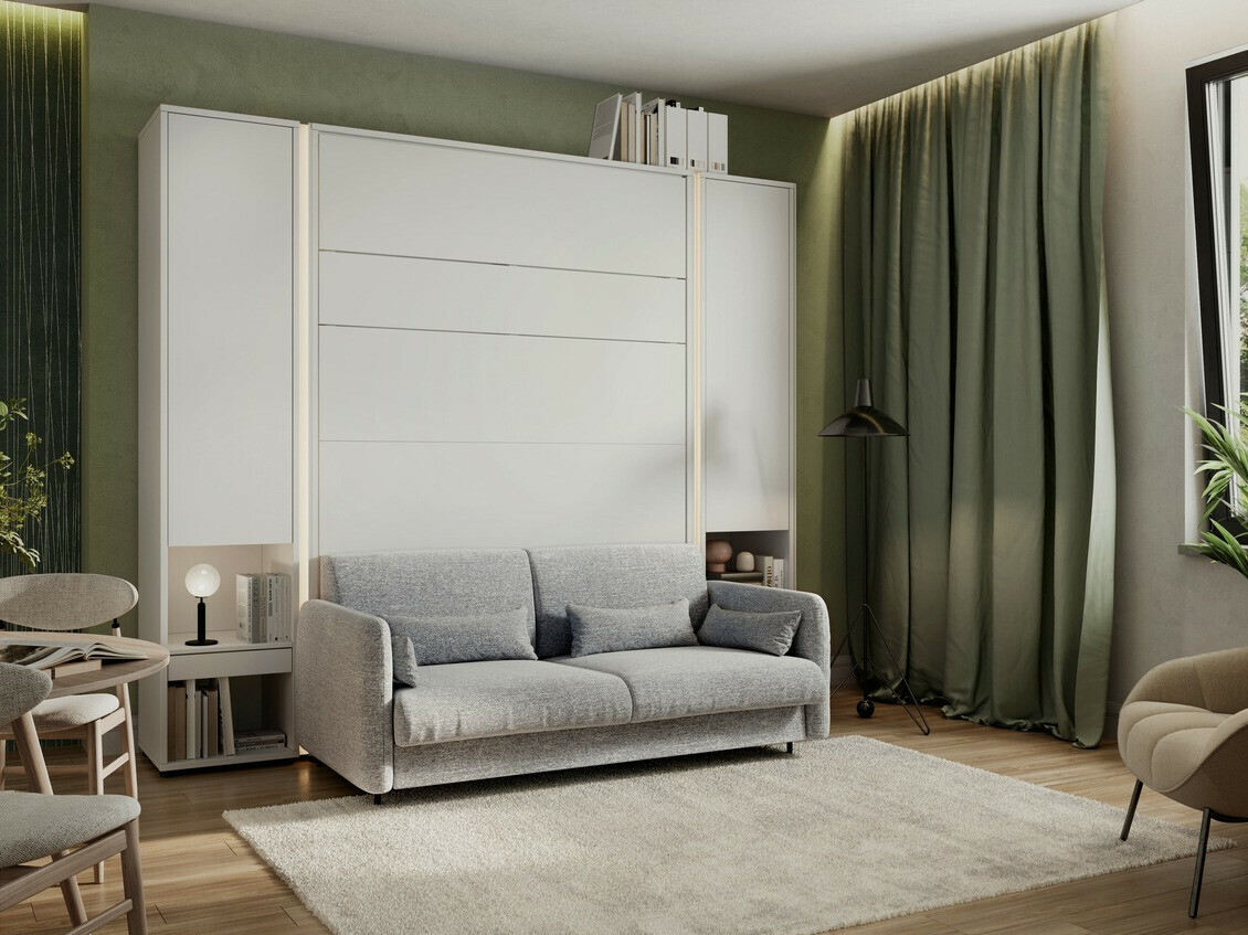 Möbel-Set Concept Pro Lenart VI (Weiß + Grau)