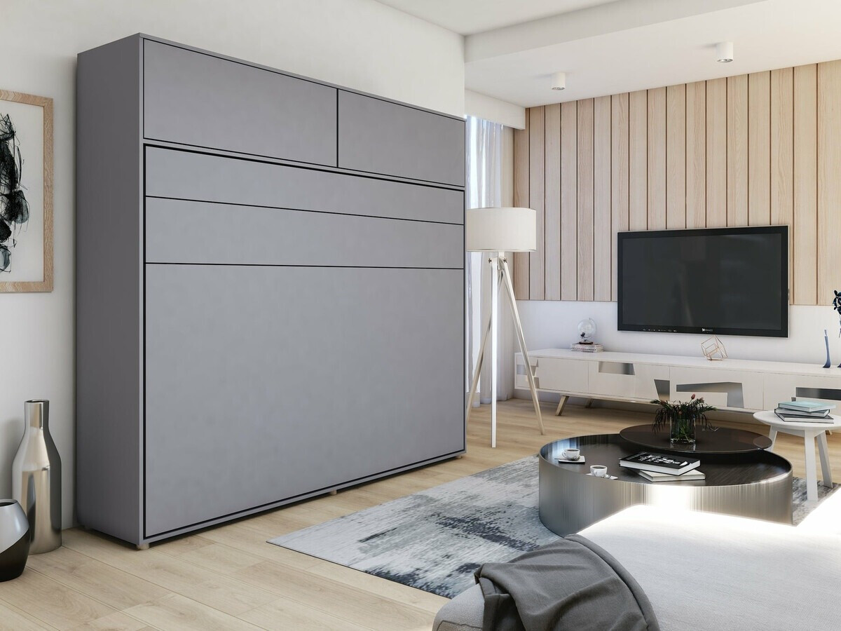 Schrankbett Concept Pro Lenart V (Grau)