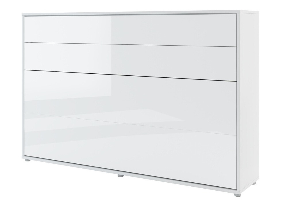 Schrankbett Concept Pro Lenart V (Weiß glänzend)