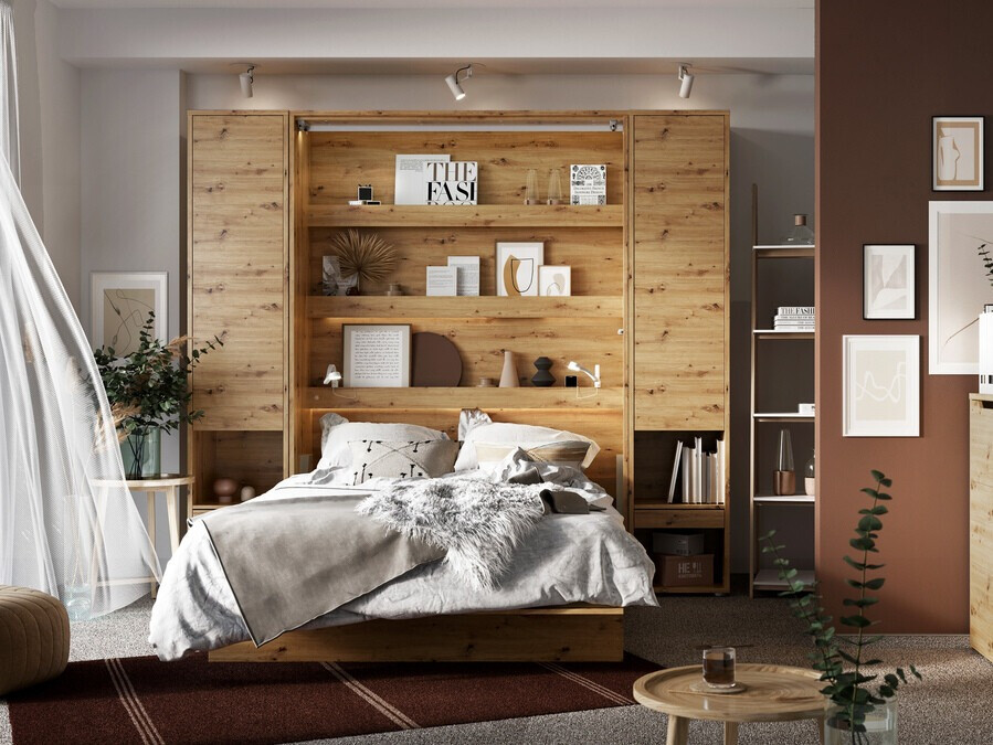 Schrankbett Concept Pro Lenart (Artisan Eichenholzoptik)