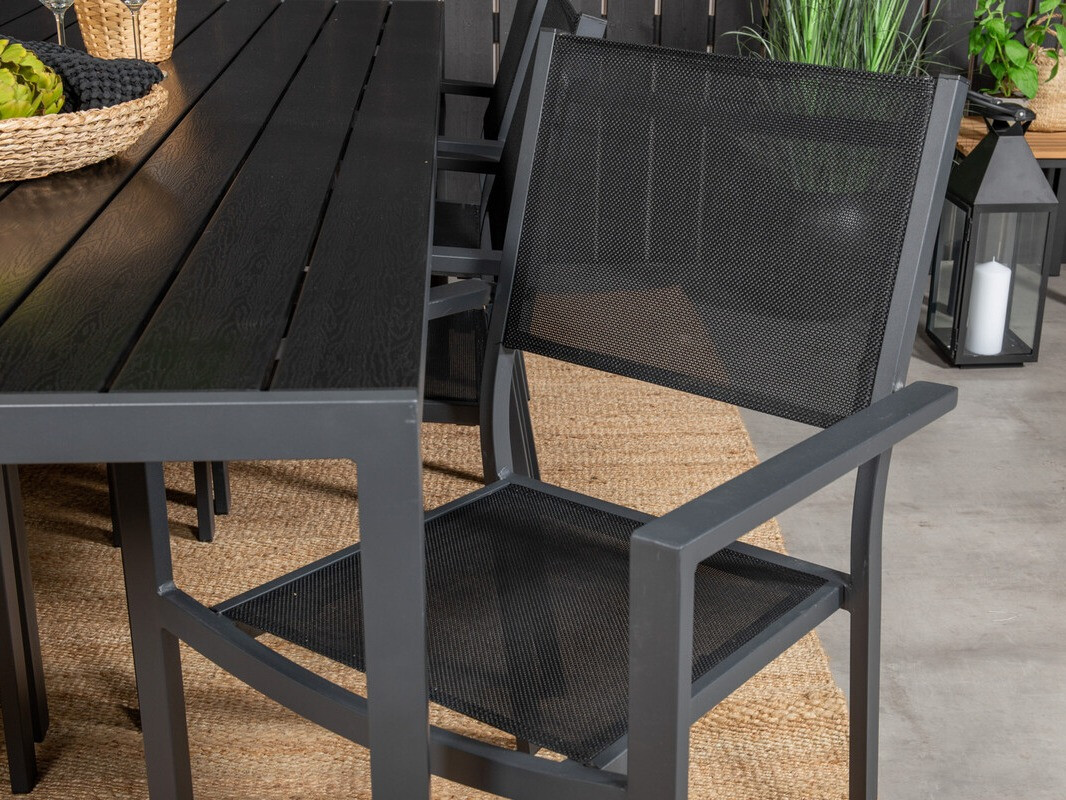 Tisch und Stühle Dallas 4806 (Schwarz)