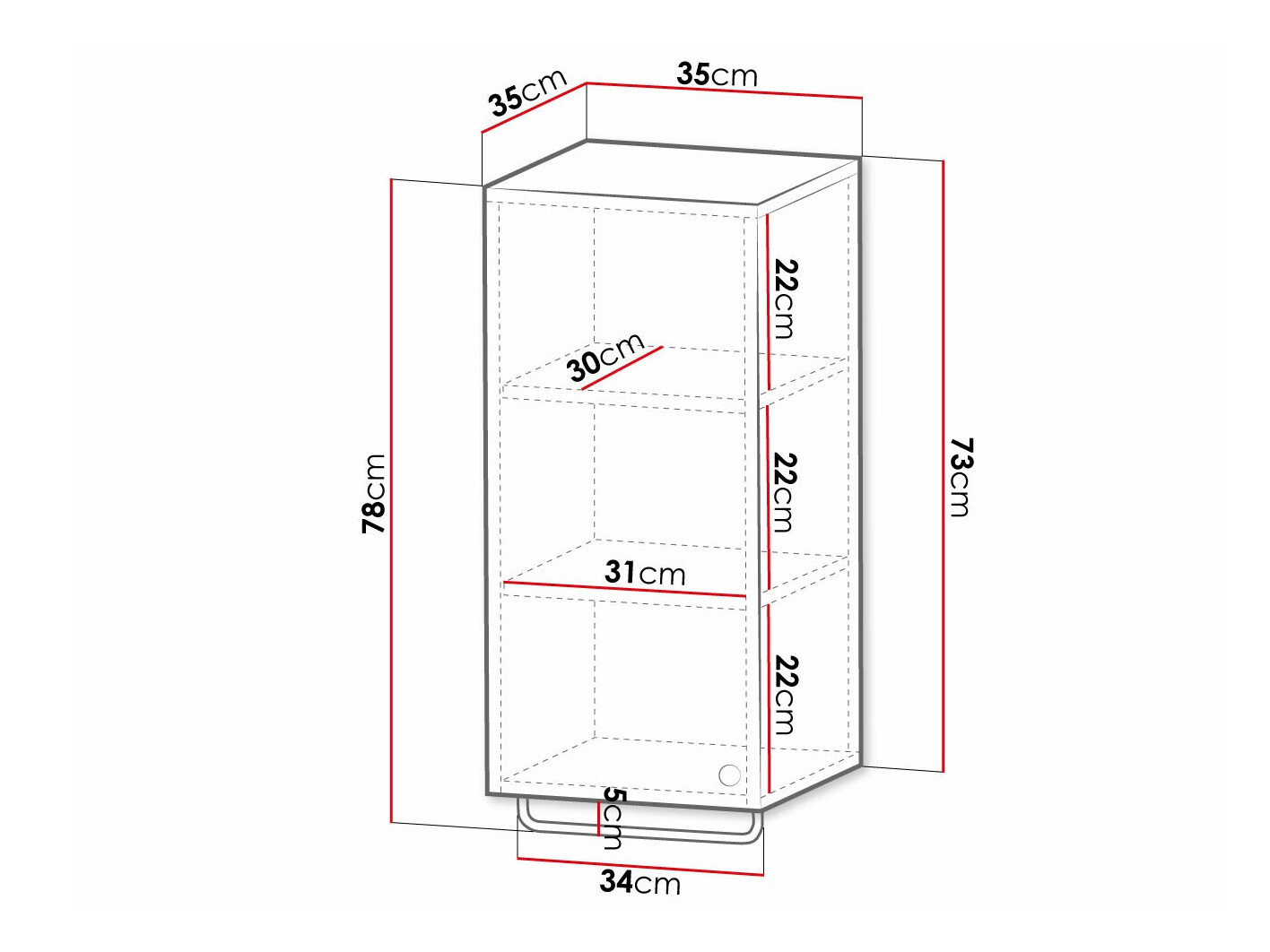 Wandhängeschrank für Badezimmer Merced P102 (Grau)