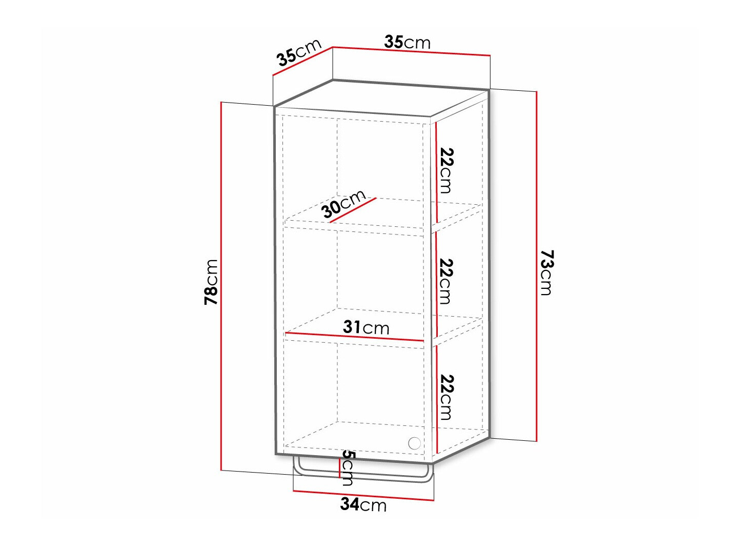 Wandhängeschrank für Badezimmer Merced P102 (Weiß)