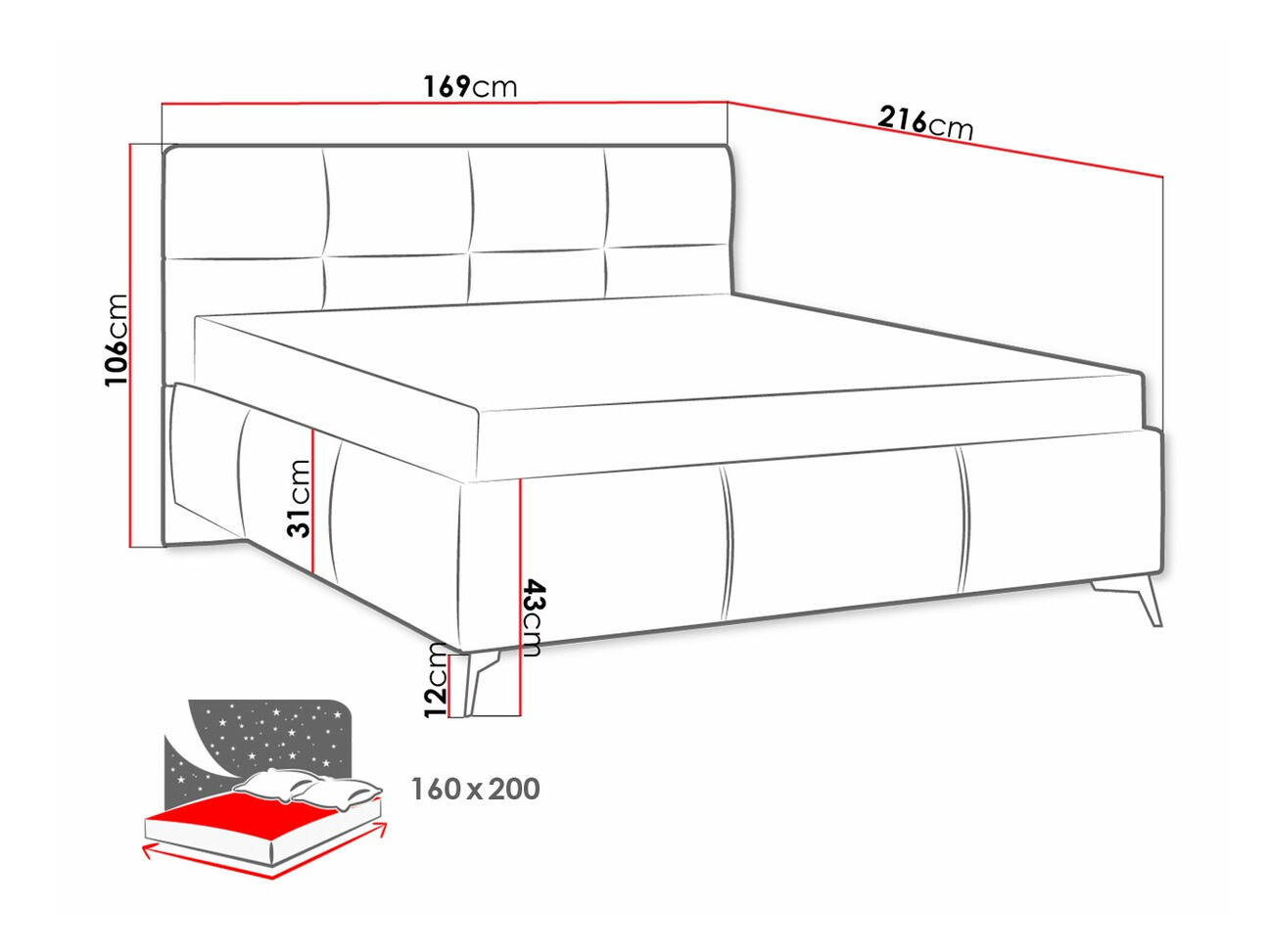 Bett ComfiDream Sorona (Fresh 01)