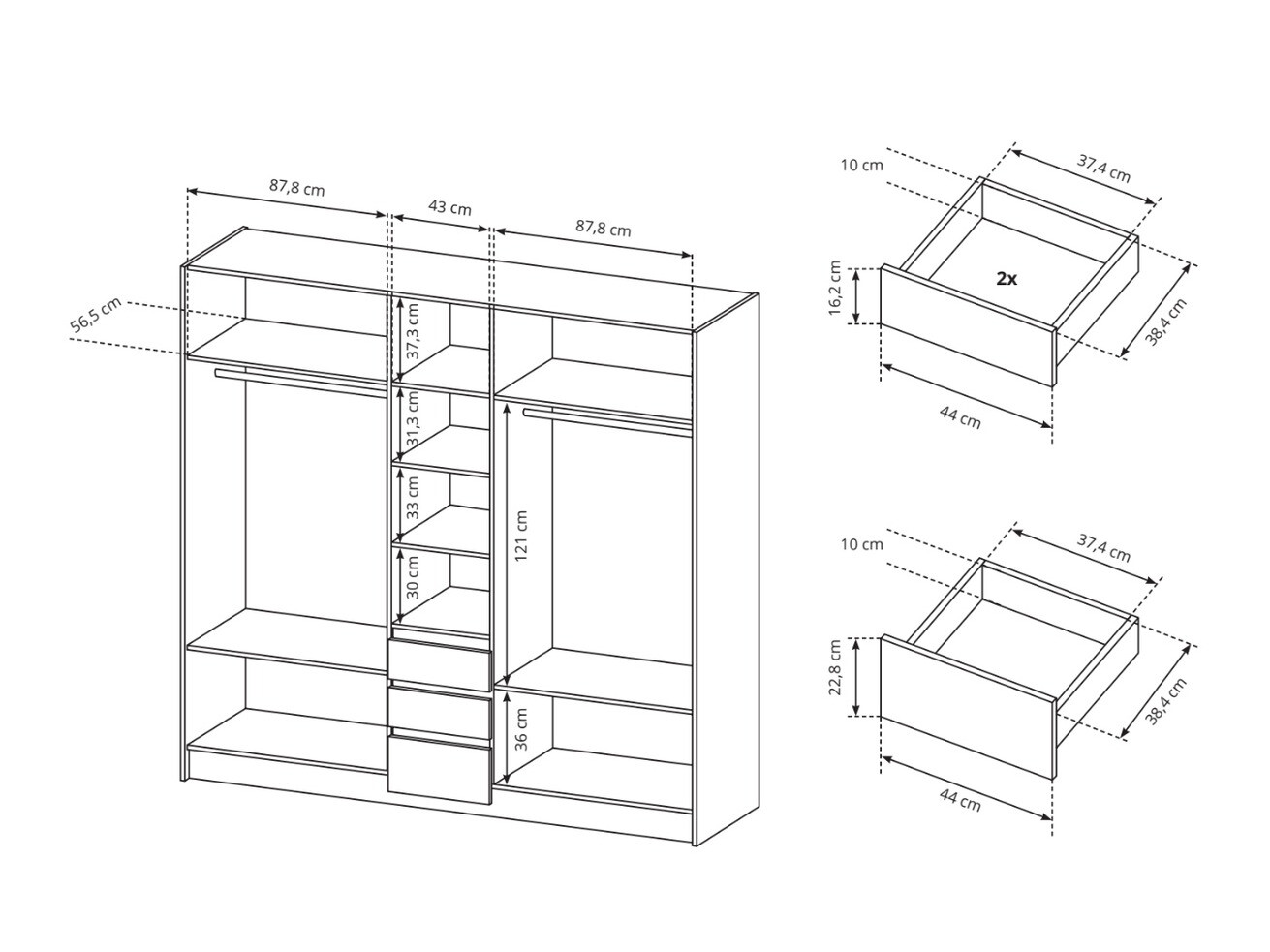 Kleiderschrank Evarenoi 102