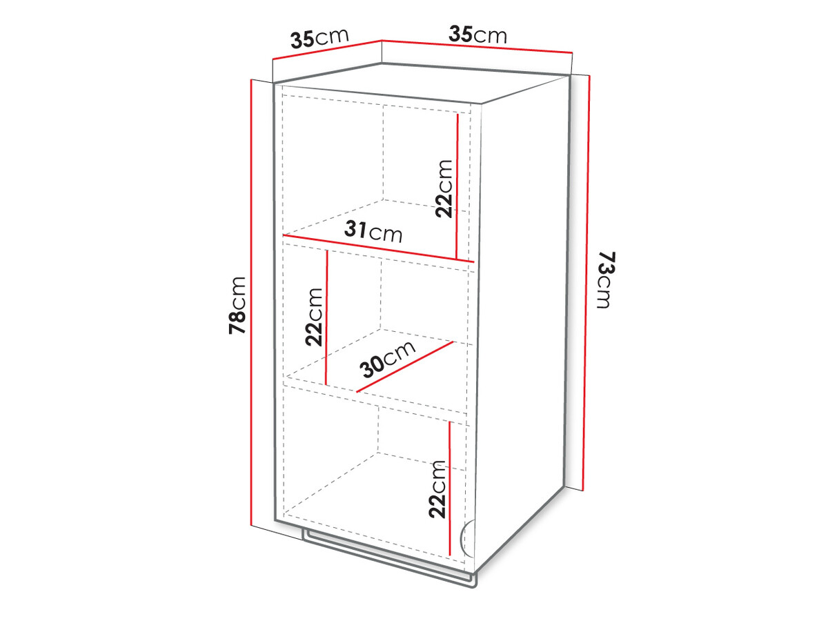 Wandhängeschrank für Badezimmer Matrix (Grau)