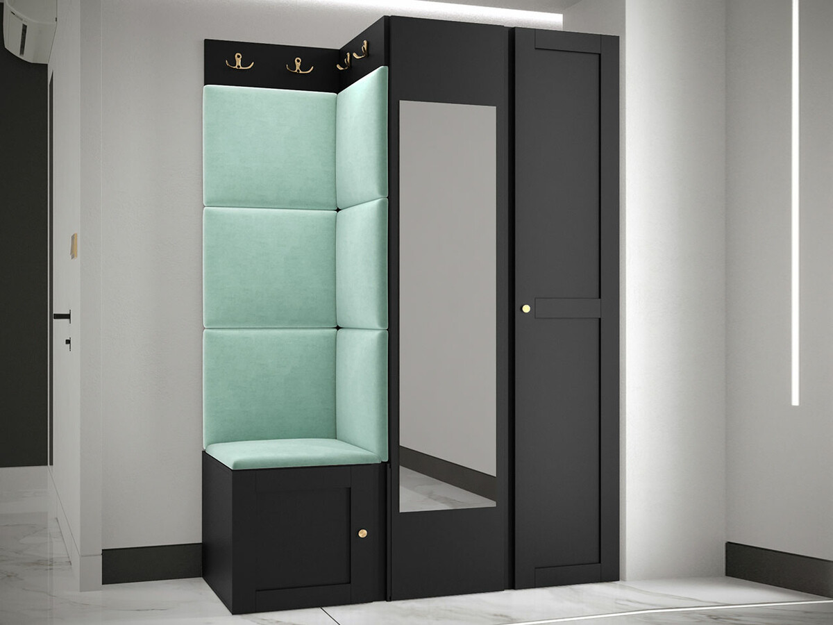 Flurgarnitur Hartford 380 (Schwarz)