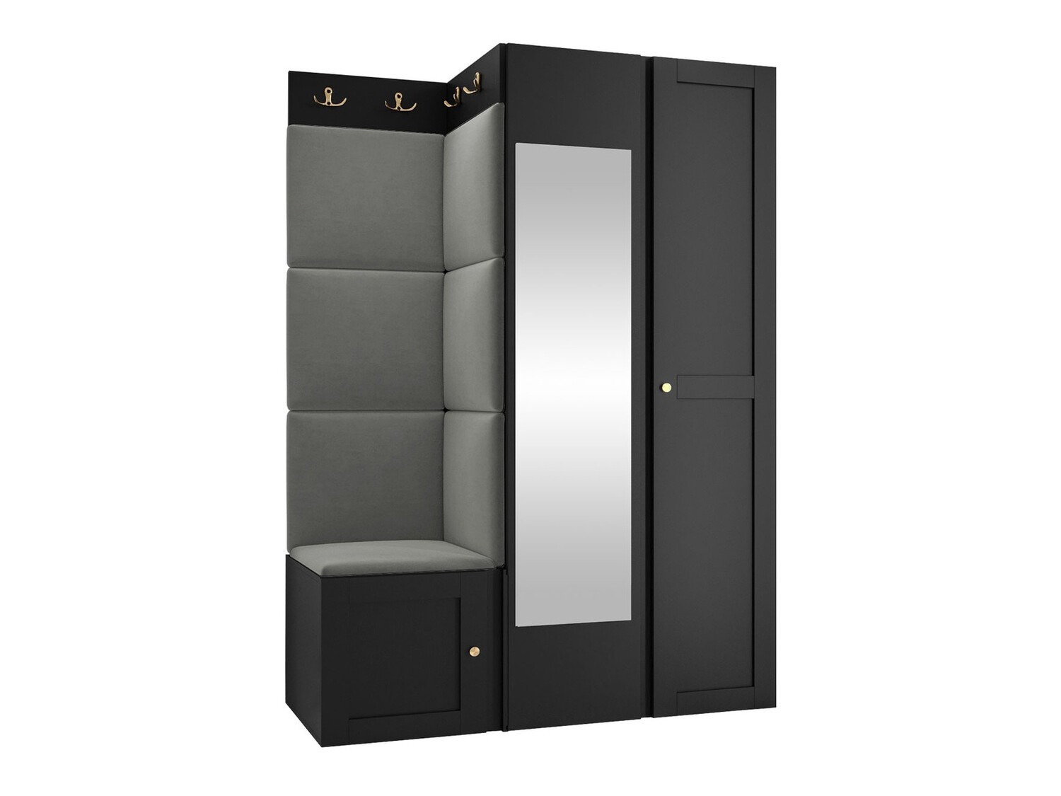 Flurgarnitur Hartford 380 (Schwarz)