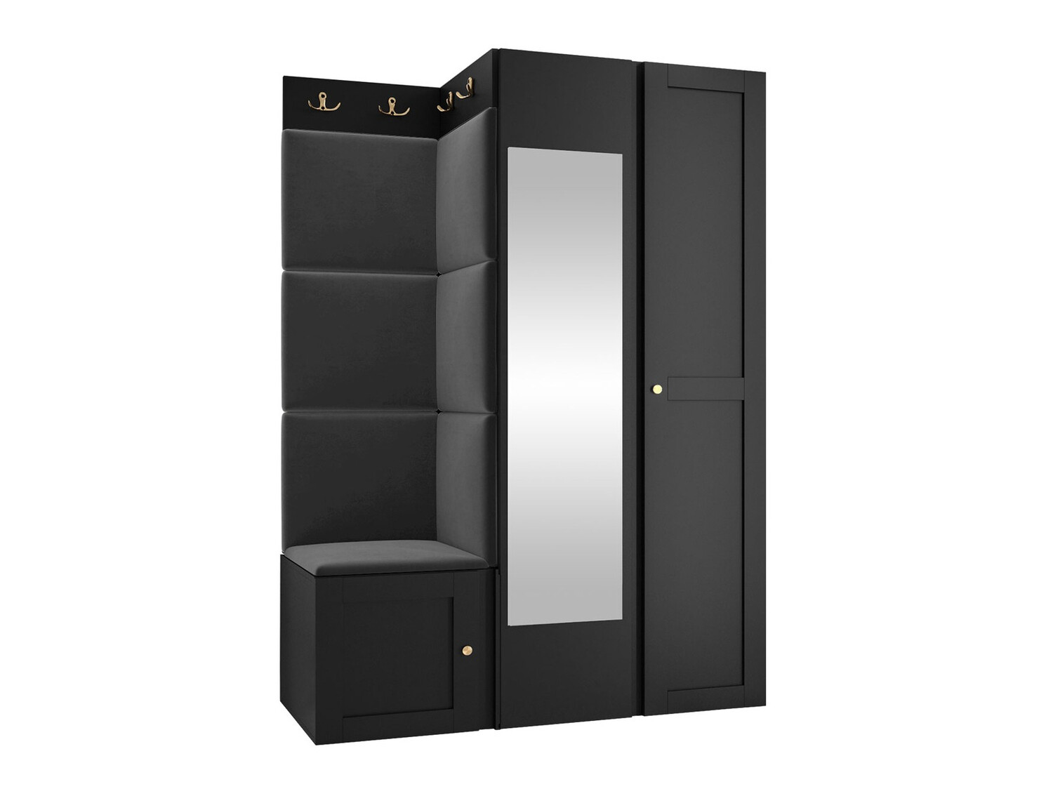 Flurgarnitur Hartford 380 (Schwarz)