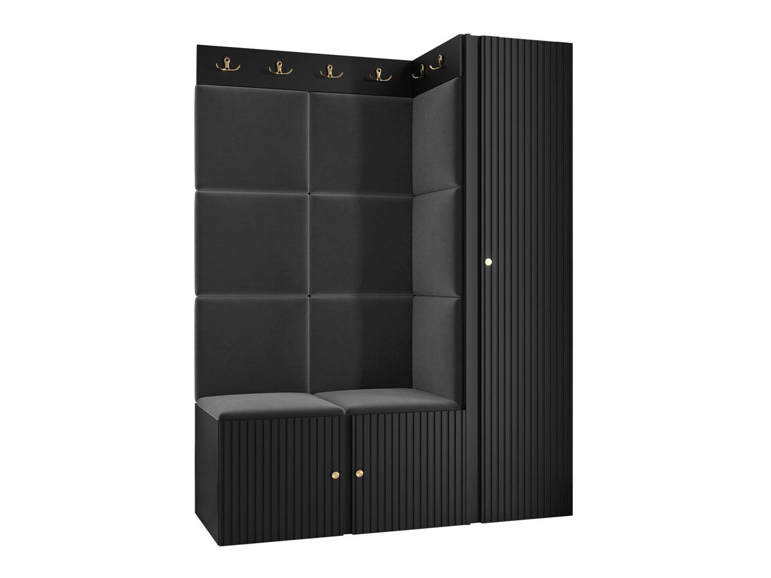 Flurgarnitur Hartford 385 (Schwarz)