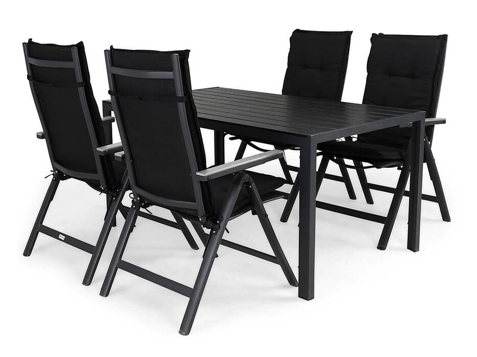 Tisch und Stühle Comfort Garden 1451 (Schwarz)