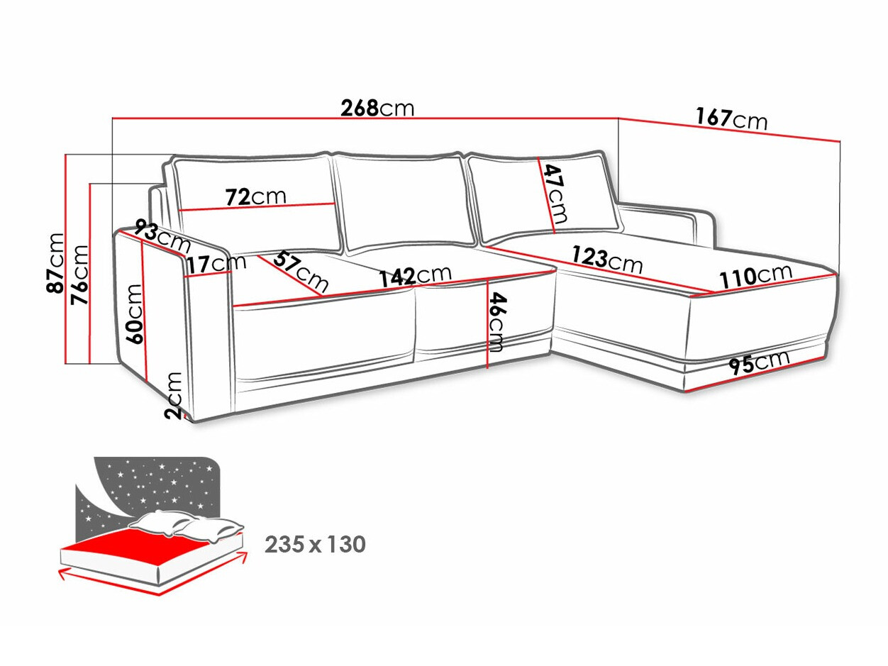 Ecksofa Comfivo 230 (Kronos 19)