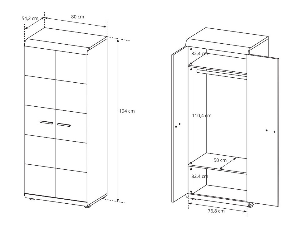 Kleiderschrank Evarleve 108