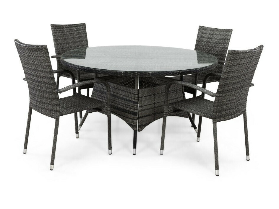 Tisch und Stühle Comfort Garden 1682 (Grau)