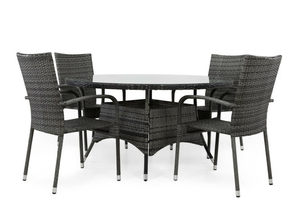 Tisch und Stühle Comfort Garden 1682 (Grau)