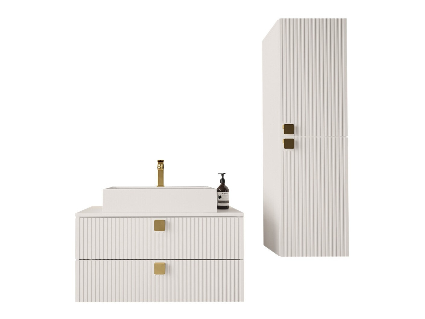 Badezimmer-Set Panium (Weiß)