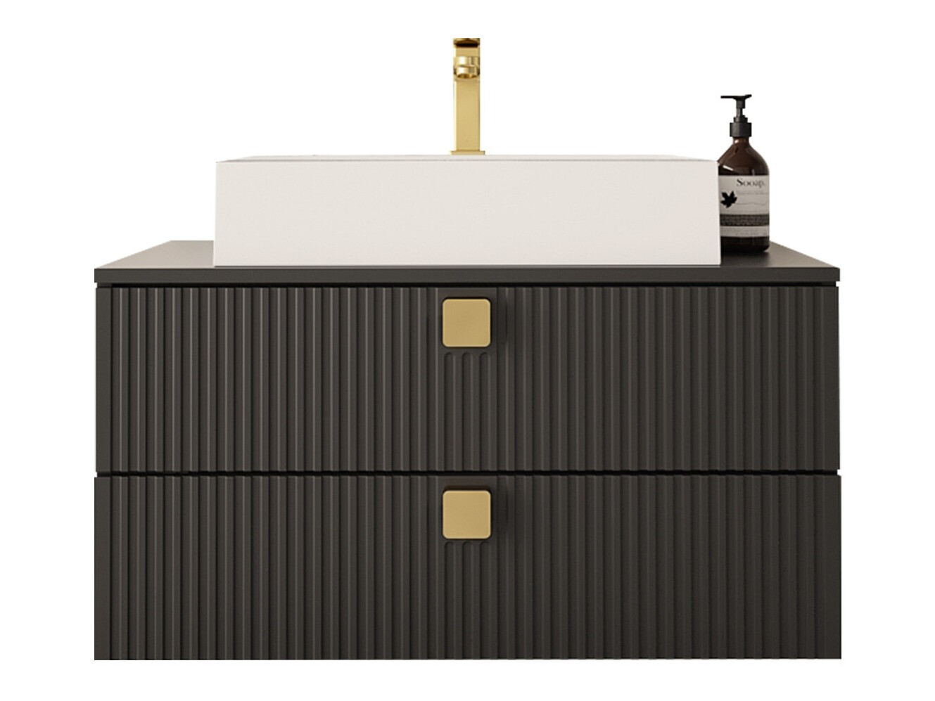 Hängeschrank für Waschbecken Orlvera 102 (Schwarz)