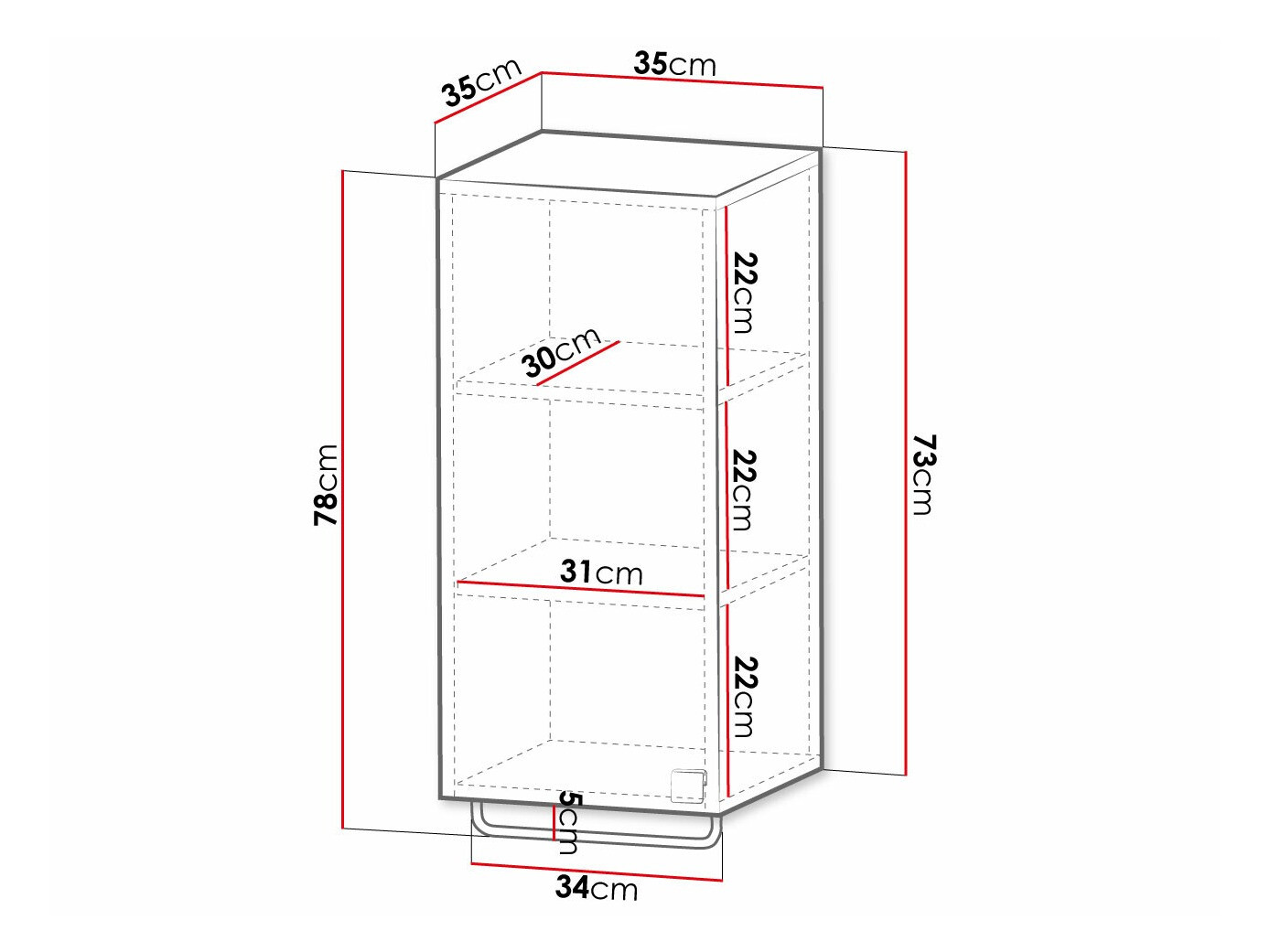 Wandhängeschrank für Badezimmer Panium I (Weiß)