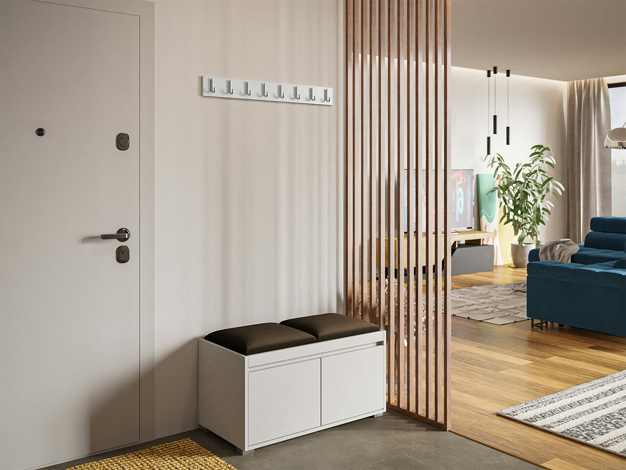 Flurgarnitur Comfivo Pinus I (Weiß + Manila 04)