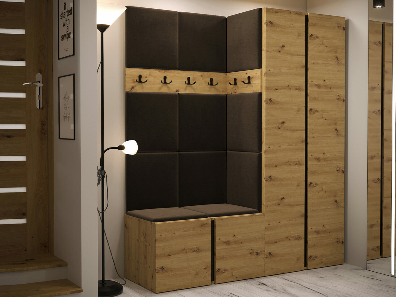 Flurgarnitur Hartford 266 (Artisan Eichenholzoptik)