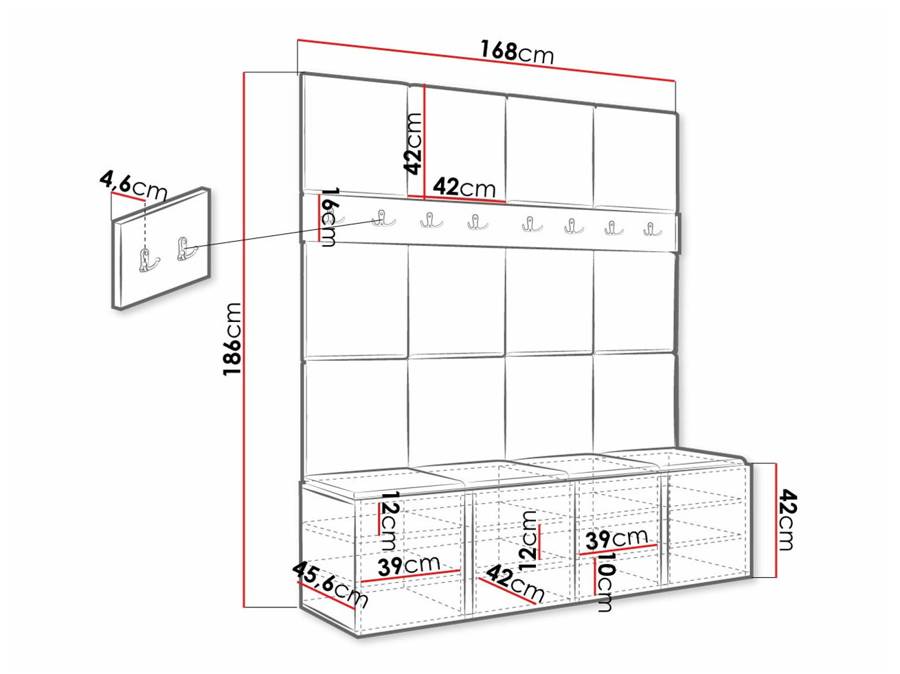 Flurgarnitur Hartford 268 (Artisan Eichenholzoptik)