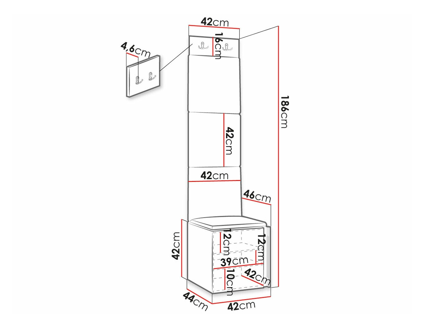Flurgarnitur Hartford 378 (Weiß)