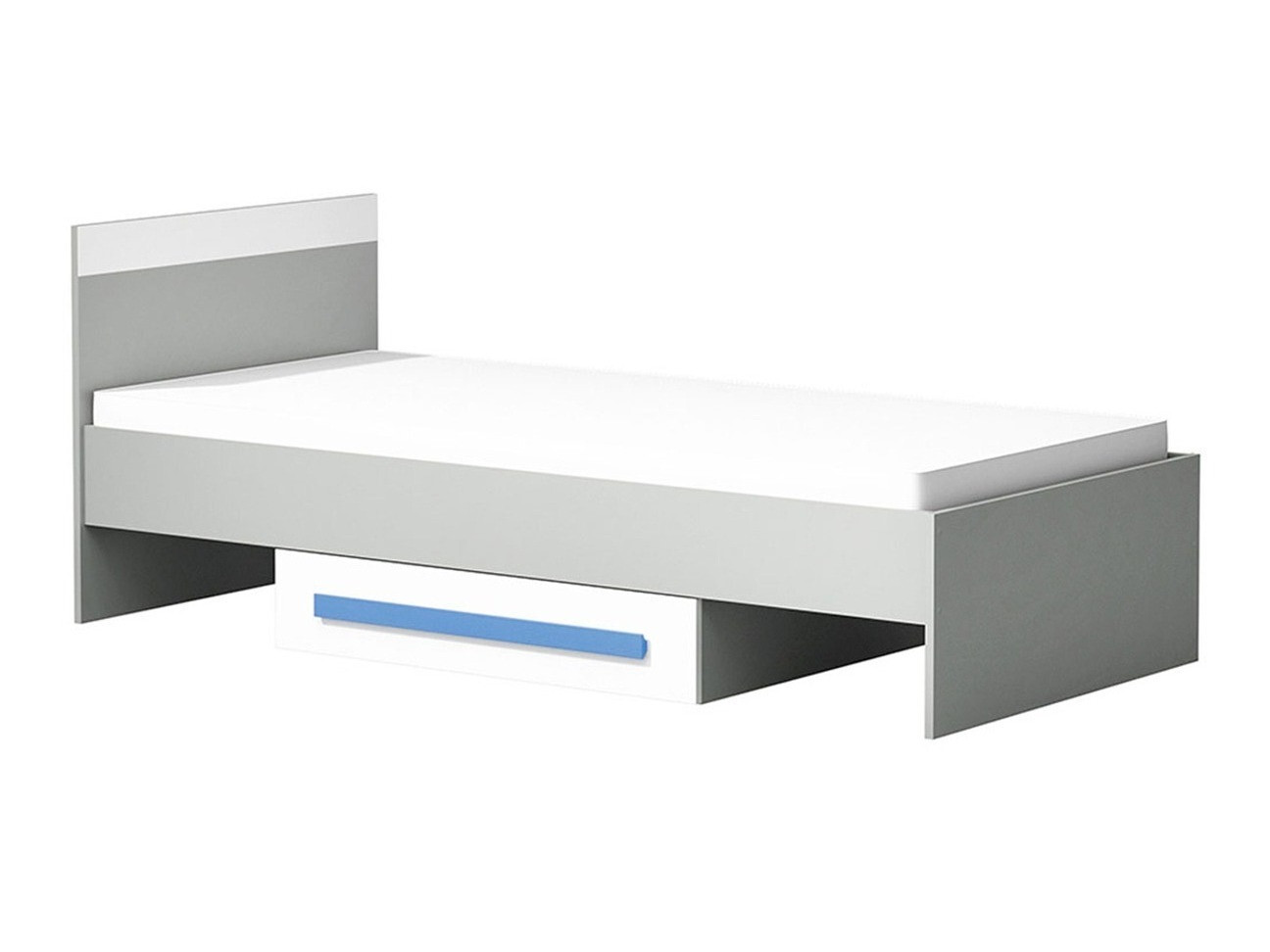 Bett Akron C112 (Grau + Weiß + Blau)