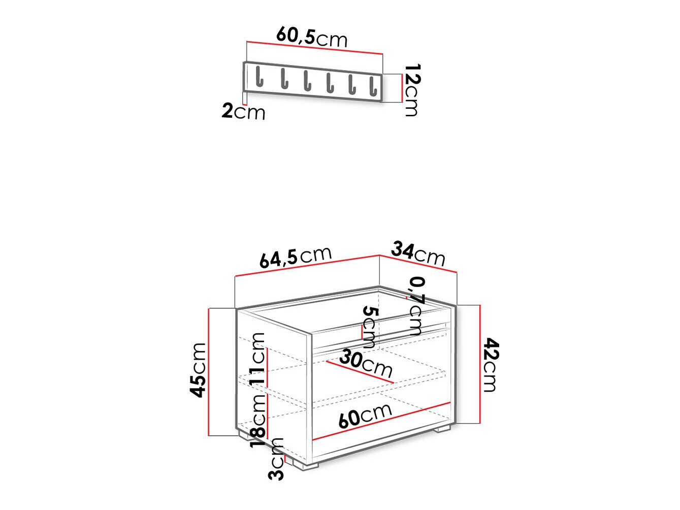 Flurgarnitur Comfivo Pinus VII (Weiß + Manila 04)