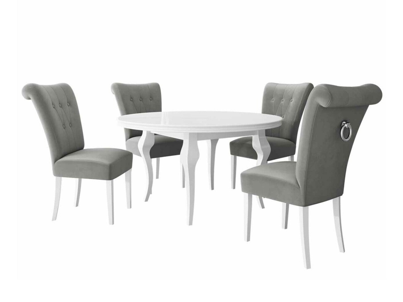 Essgruppe Racine 143 (Weiß + Magic Velvet 2217)