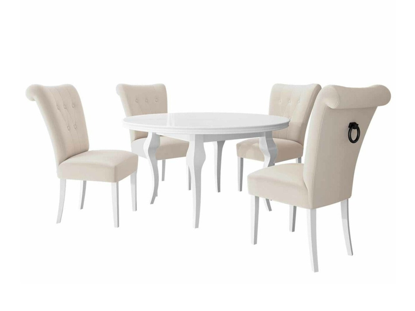 Essgruppe Racine 143 (Weiß + Magic Velvet 2250)