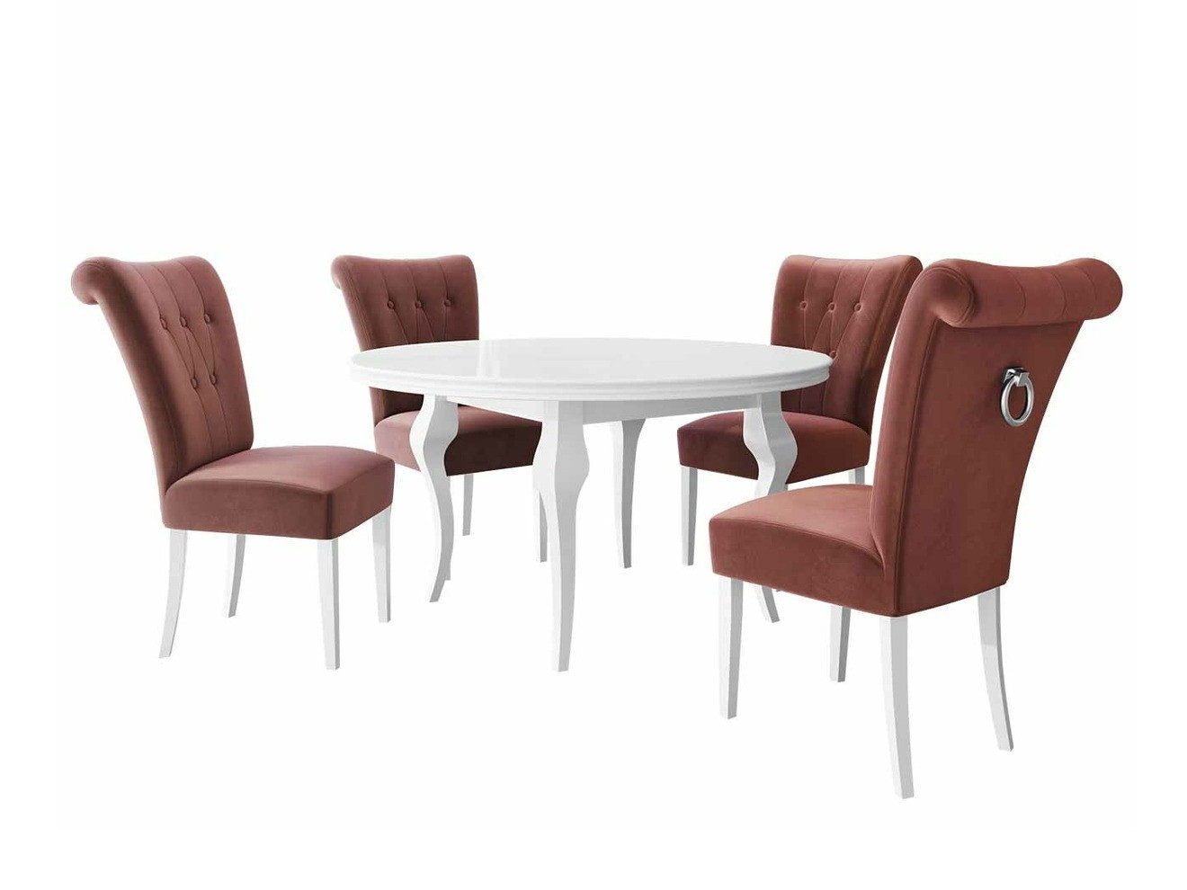 Essgruppe Racine 143 (Weiß + Magic Velvet 2258)