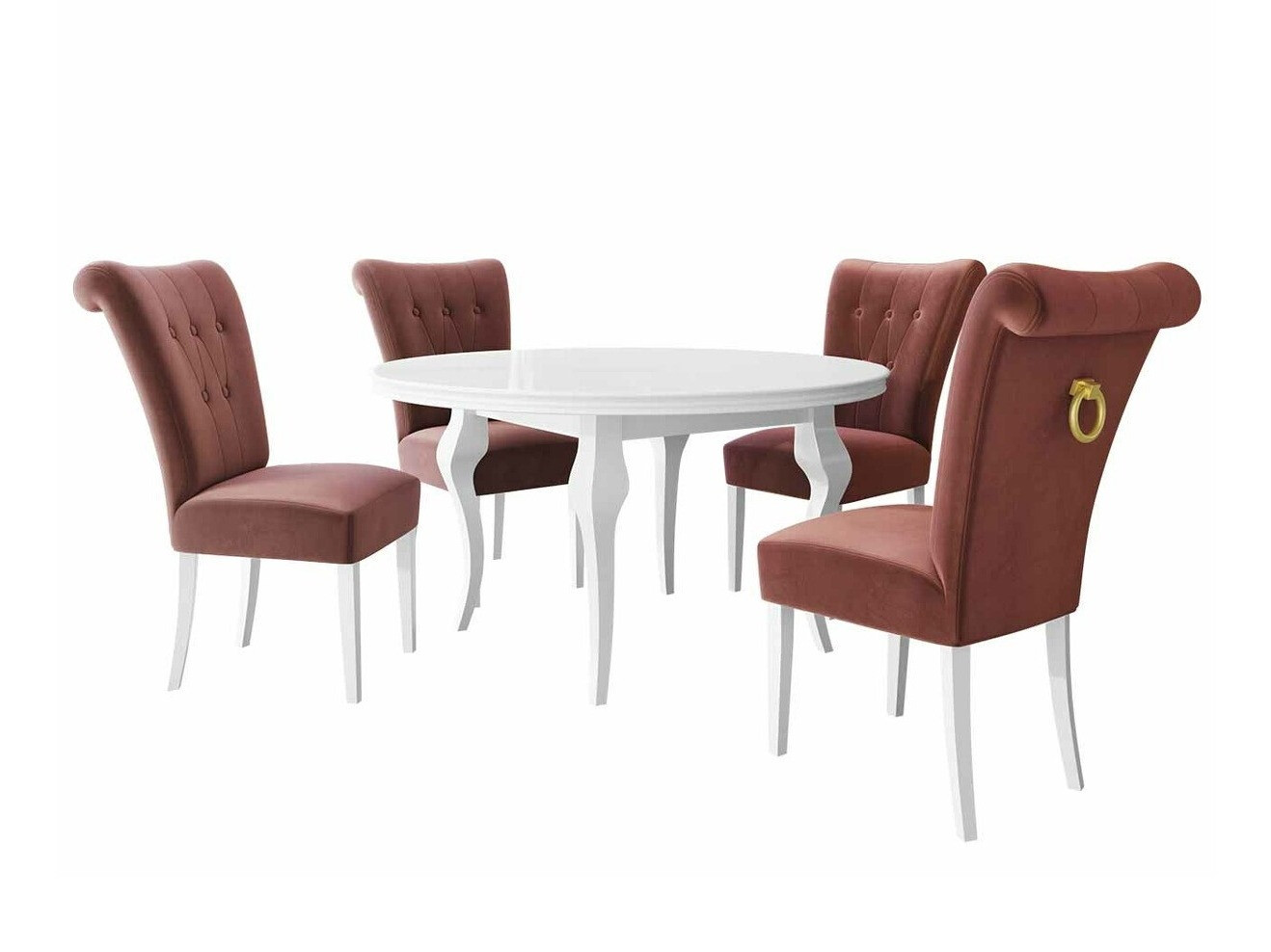 Essgruppe Racine 143 (Weiß + Magic Velvet 2258)