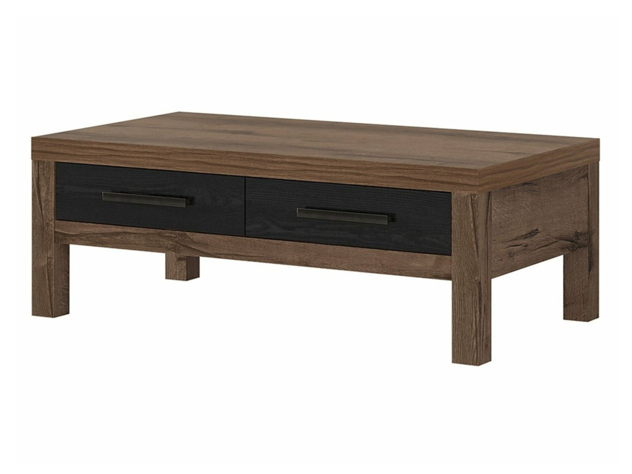 Couchtisch Dunfelu 107 (Monastery Eichenholzoptik + Eichenholzoptik schwarz)