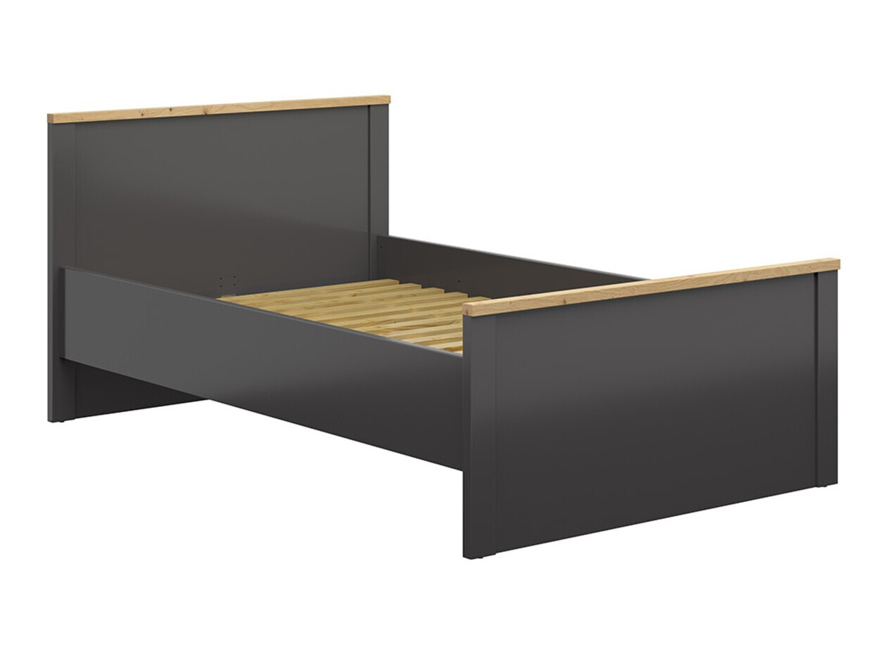 Bett Sordoro 132 (Graphit + Artisan Eichenholzoptik)