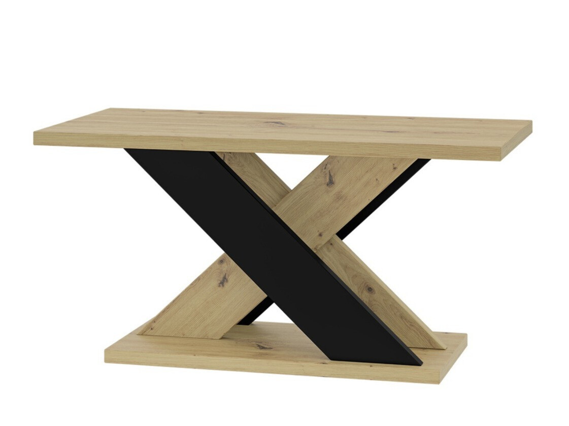 Couchtisch Goodyear 116 (Artisan Eichenholzoptik + Schwarz)