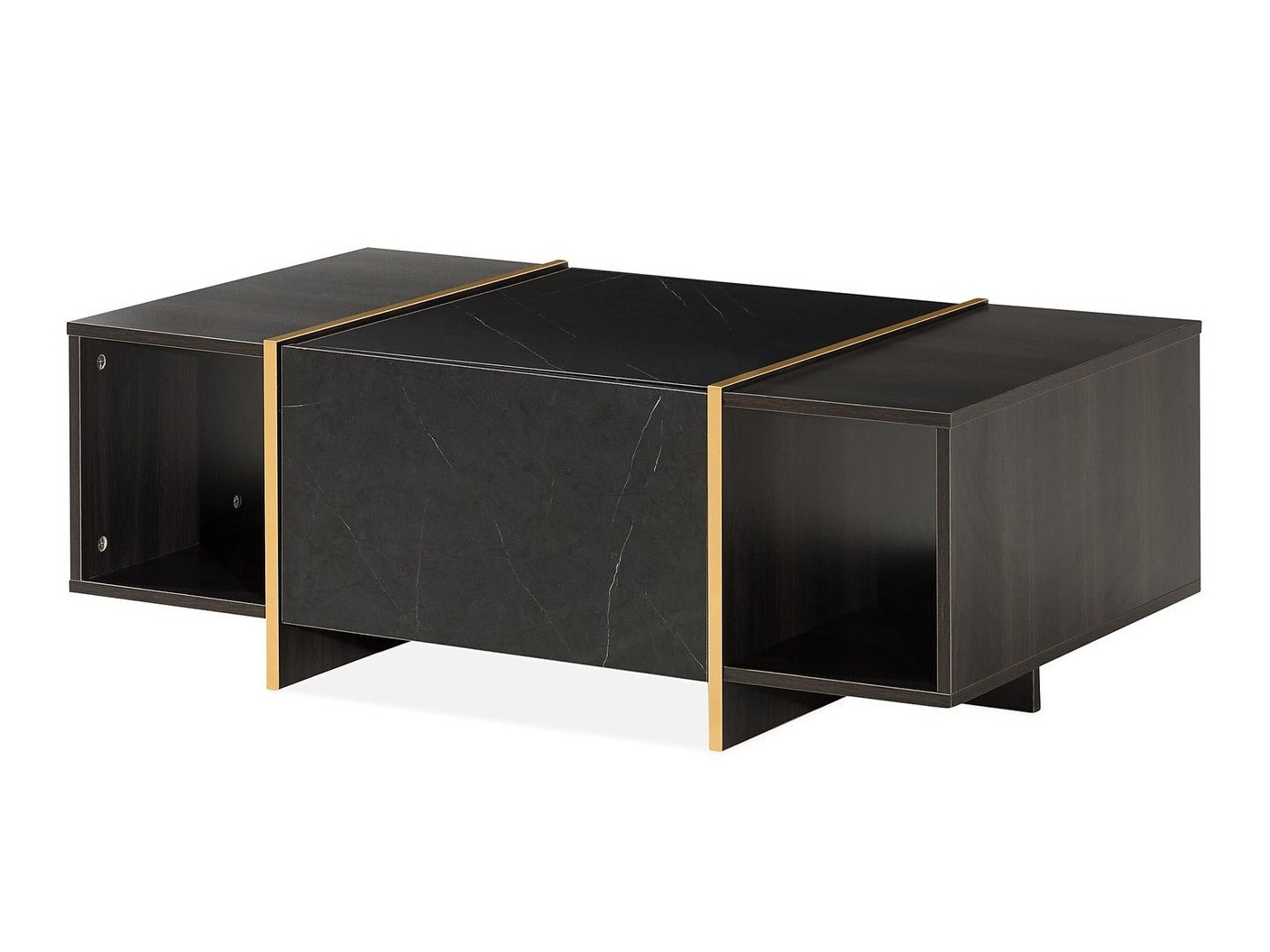 Couchtisch Springfield 178 (Schwarz + Gold)