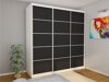 Kleiderschrank Lexington 124 (Weiß + Schwarz)