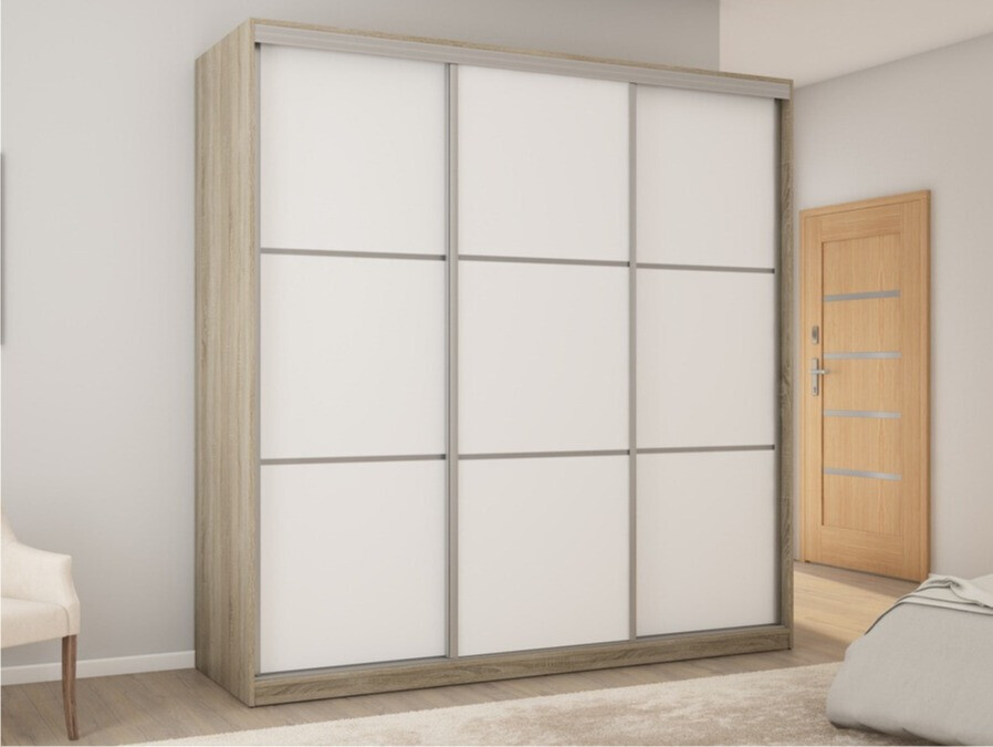 Kleiderschrank Lexington 147 (Sonoma Eichenholzoptik + Weiß)