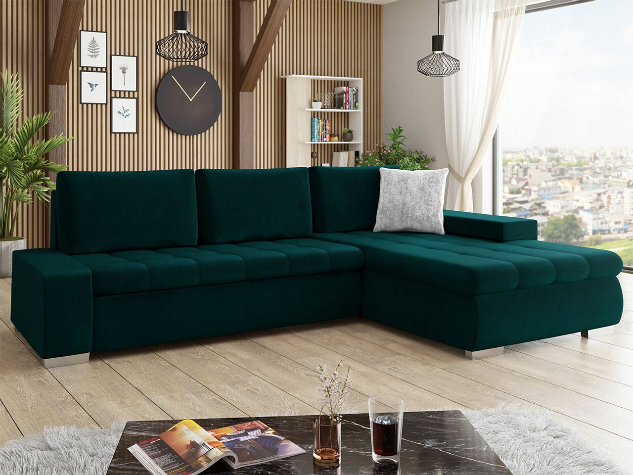Ecksofa Comfivo 147 (Venus Velvet 2911 + Miu 2059)