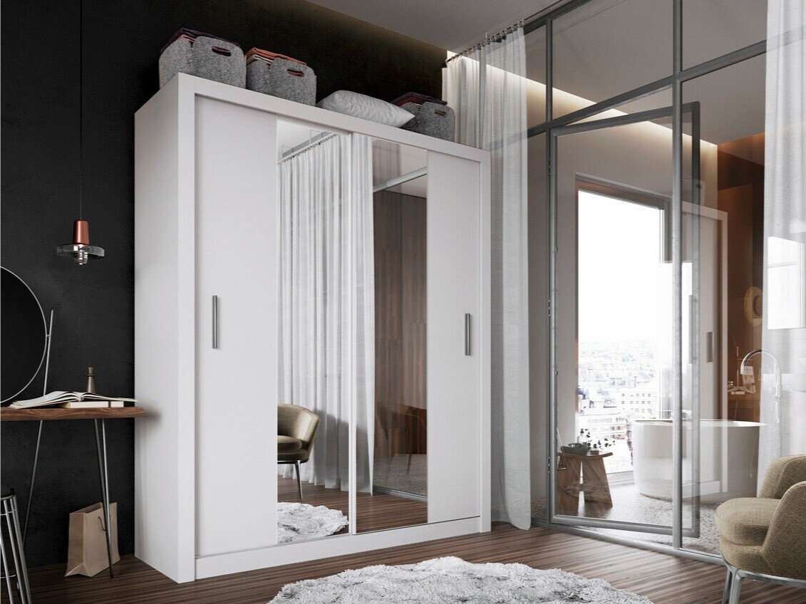 Kleiderschrank Cirdelu 104 (Weiß)