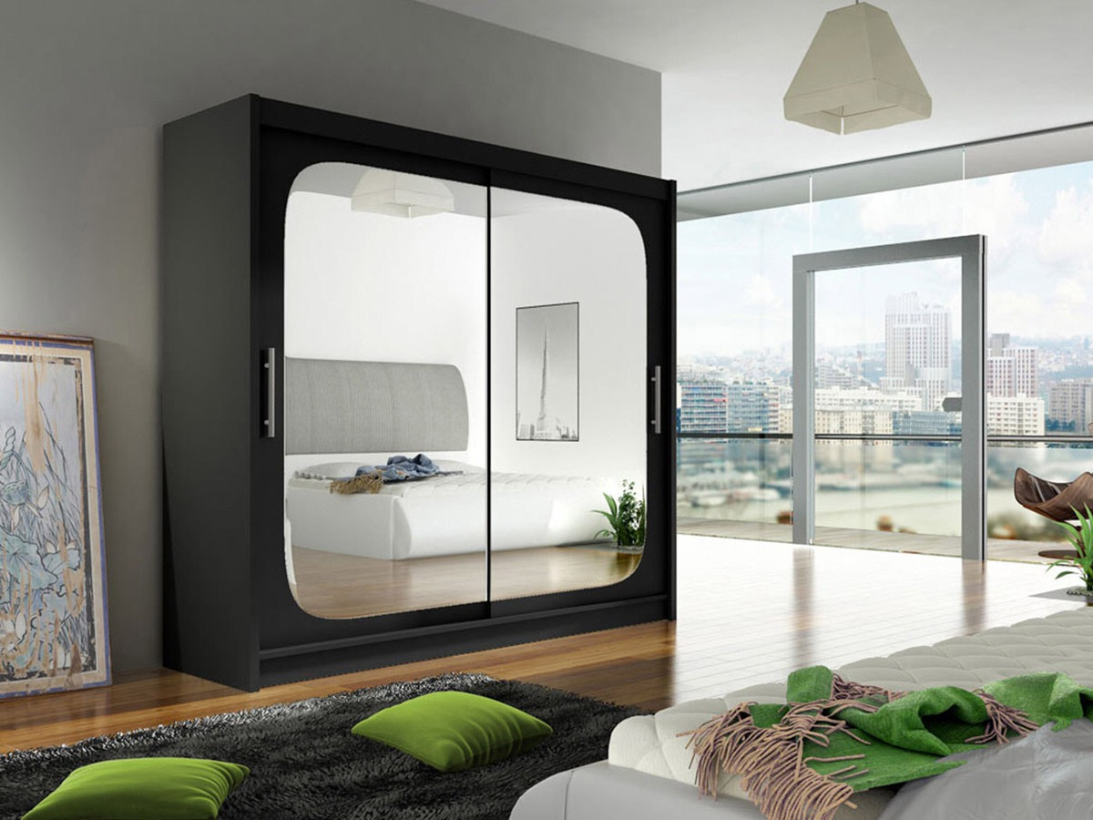 Kleiderschrank Closico 108 (Schwarz)