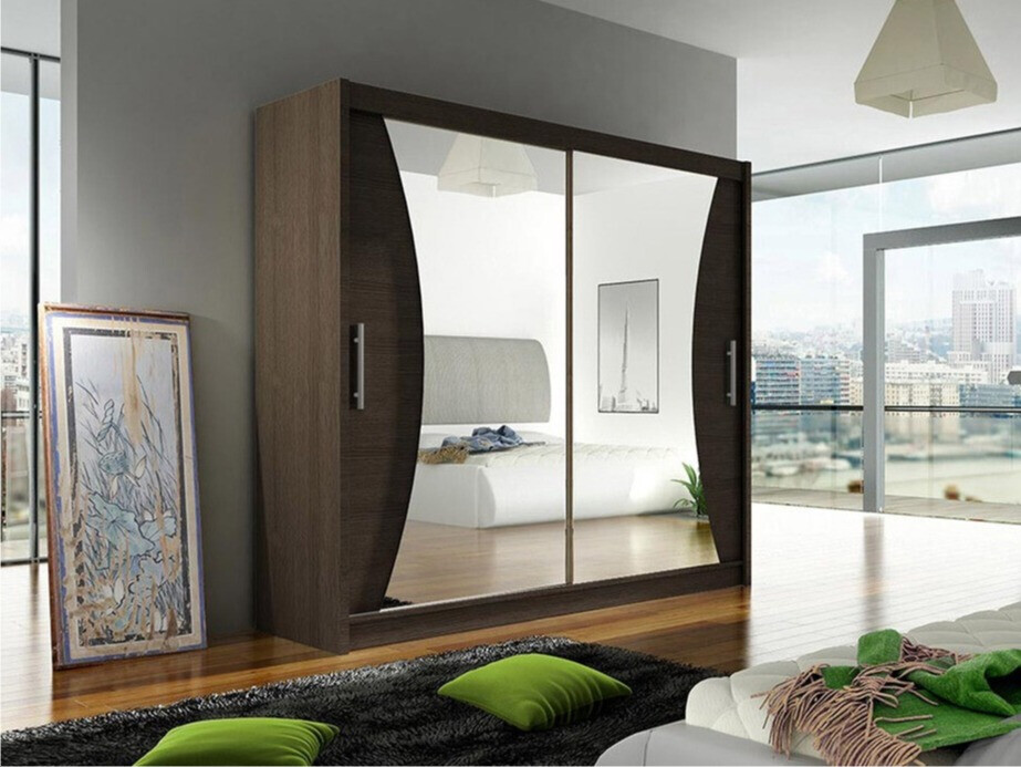 Kleiderschrank Closico 124 (Eichenholzoptik dunkel)