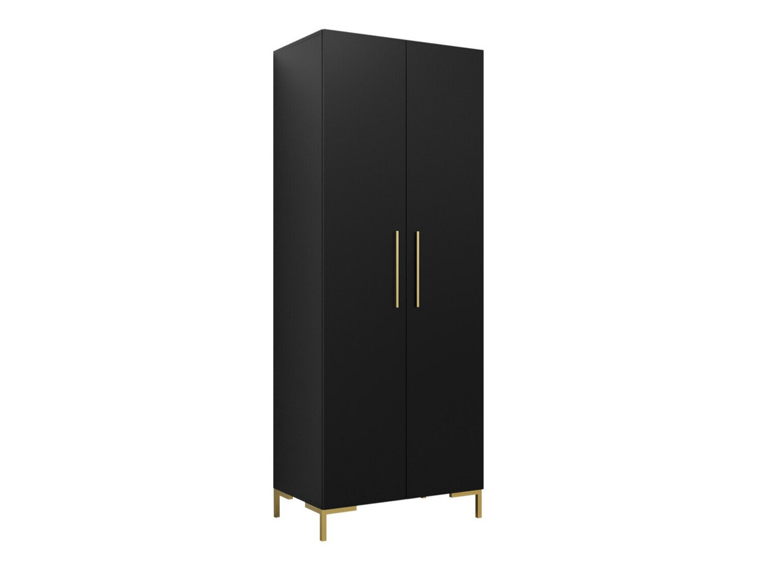 Kleiderschrank Nomal (Schwarz + Gold)