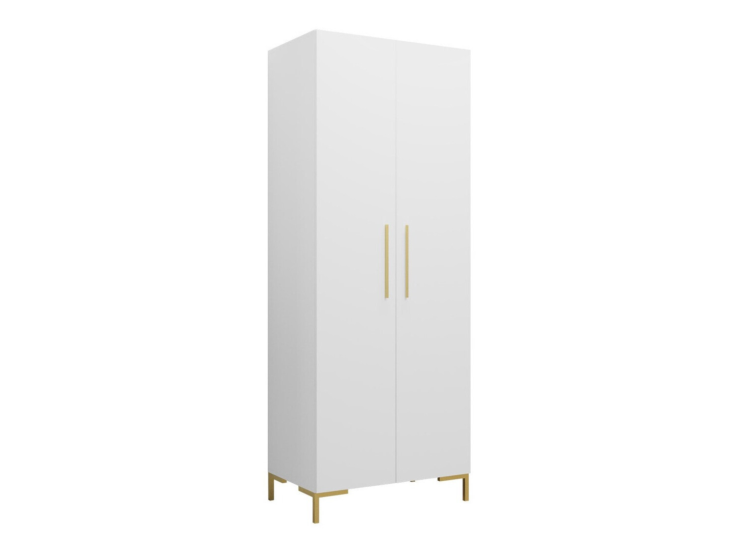 Kleiderschrank Nomal (Weiß + Gold)