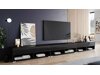 TV-Möbel Sarasota 144 (Schwarz + Schwarz glänzend)