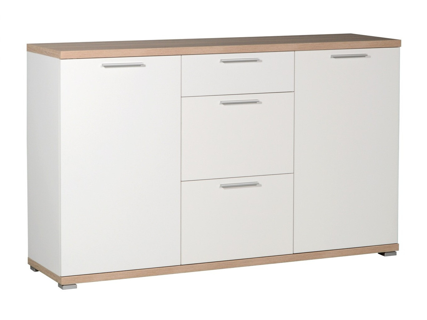 Kommoden Sacramento 455 (Weiß + Sonoma Eichenholzoptik)