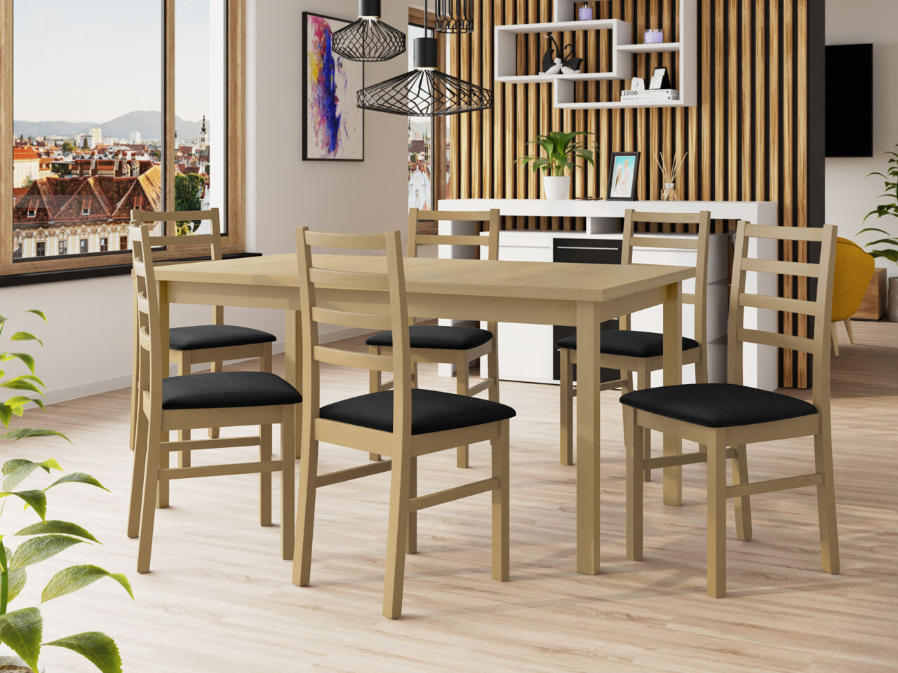 Essgruppe Victorville 261 (Sonoma Eichenholzoptik)