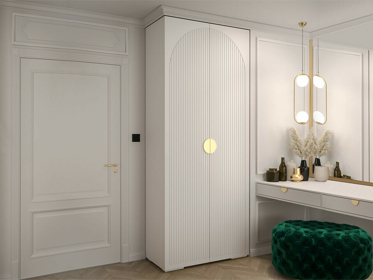 Kleiderschrank Hartford 405 (Weiß)