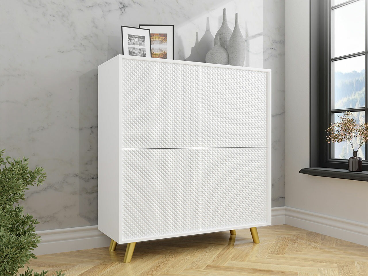 Sideboard Merced 132 (Weiß)