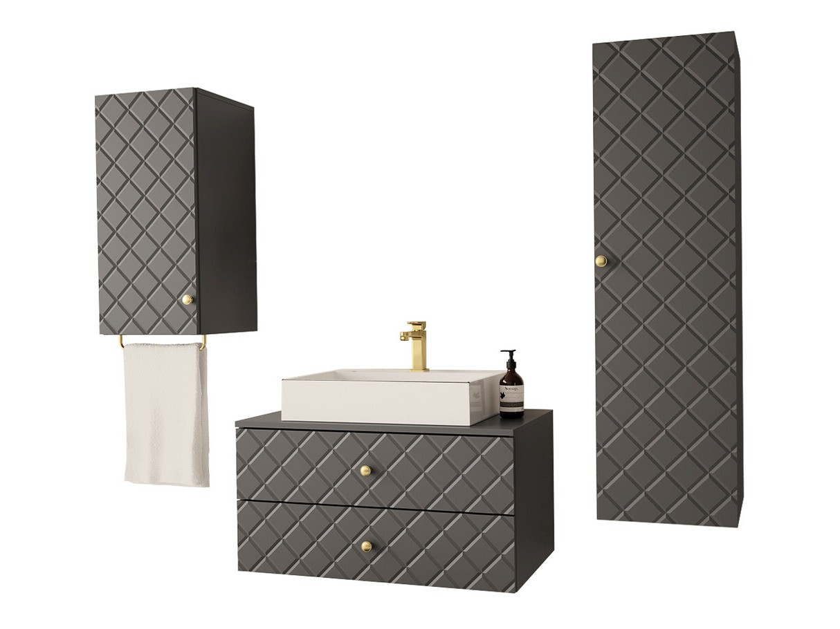 Badezimmer-Set Mircalu 105 (Grau)